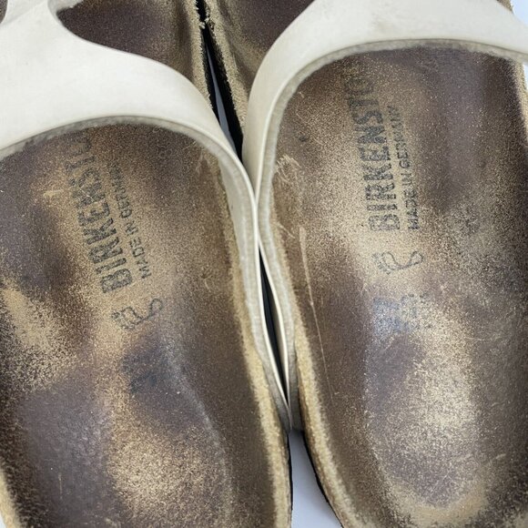 BIRKENSTOCK Womens Size 37 US 6.5 Leather THONG SANDALS LADIES Slippers - Picture 9 of 9